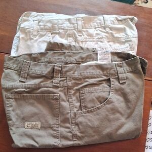 Wrangler Beige and White Carpenter Shorts Set of 2 Pair (Mis004,005)